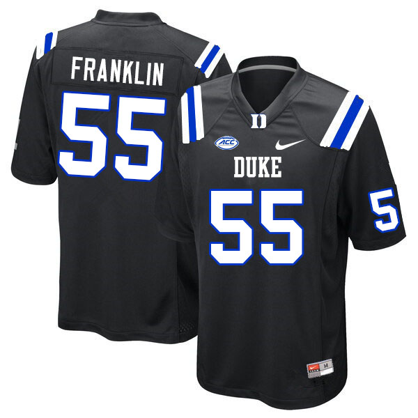 Men #55 Ja'Mion Franklin Duke Blue Devils College Football Jerseys Sale-Black